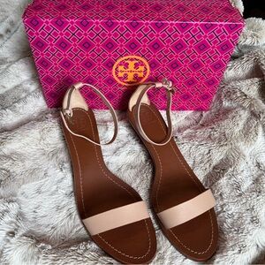 Tory Burch Women's Tan Wedge Sandals